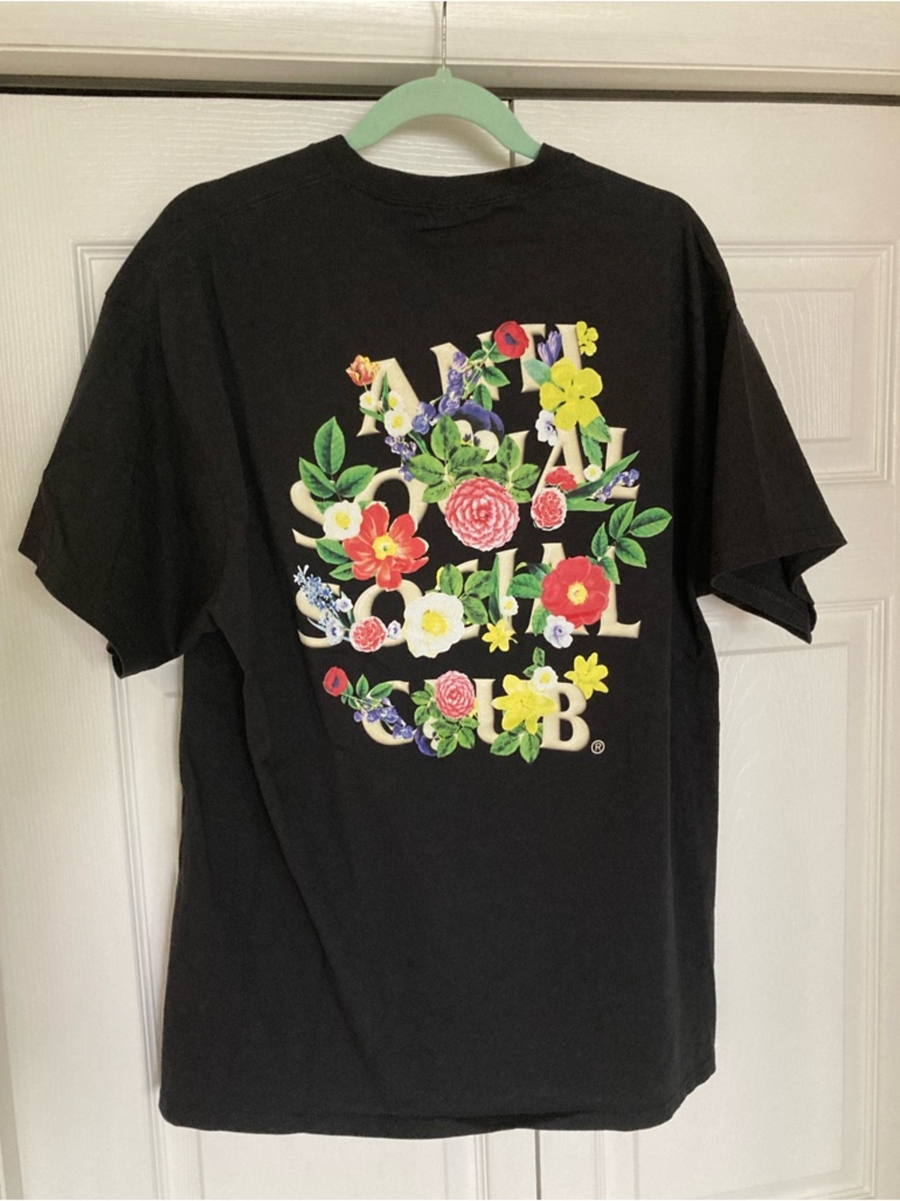 Black Floral Graphic Tee -Anti Social Social Club